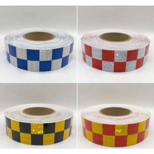 5cmx10m Square Self-Adhesive Reflective Warning Tape for Body Signs