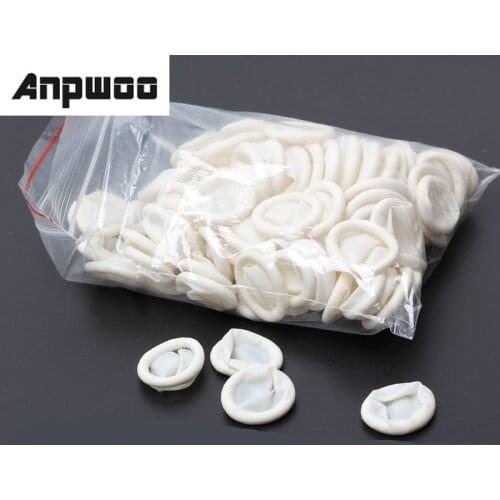 50pcs Disposable Anti Static Rubber Latex Finger Cots Eyebrow Extension Gloves Practical Off Eyelash Extension Tool Accessories