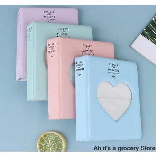 64 Pockets 3 Inches Photo Album Card Holder Receipt Storage Hollow Love Model Photo Holder Business Card Bag photocard holder