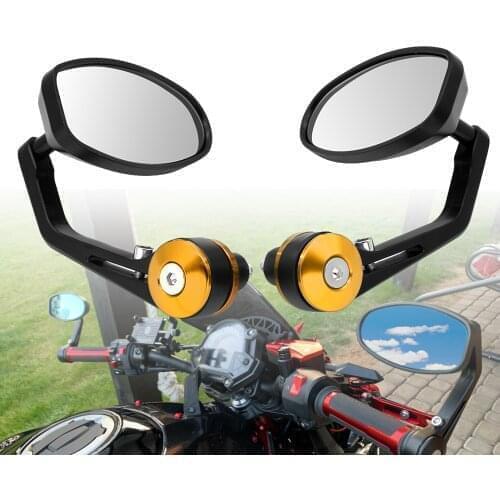 7/8" Motorcycl Side Mirrors Handle Bar End CNC Aluminum Rearview Mirror For honda cb190r cb1000r monkey bmw f800gs s1000r rsv4