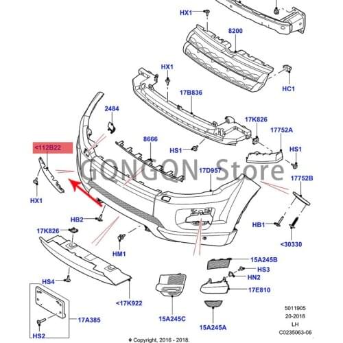 CAR is suitable for the lower skirt of the front bumper of 12 Aurora 2012-2021lan dro ve rra nge rov ere voq ue spoiler front bu