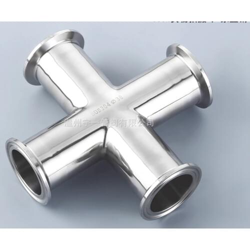 Free shipping 2'' 51mm Sanitary Tri Clamp Cross, Stainless Steel 304