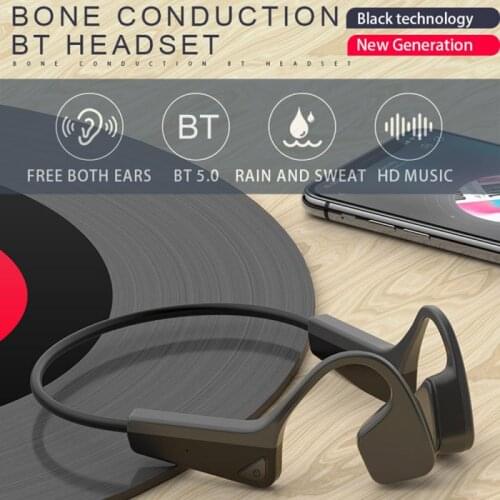 V11 Bone Conduction Headphones Bluetooth Wireless Stereo Sports Earphone IP56 Music Headset Stereo Hands-free With Microphone