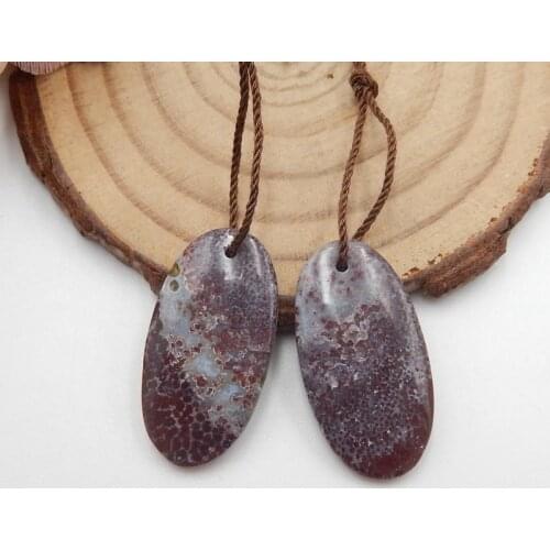 Natural Ocean jasper Earring Beads,Fashion Semi-precious stones, Jewelry accessories Earring Jewelry20x13x3mm4.4g