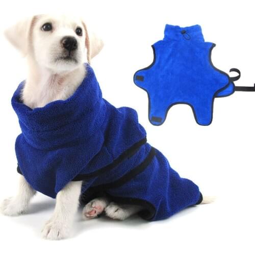 Pet Quickly drying towel absorbent dog bathrobe cat bath towel Dog Bath Warm Superfine fiber towel useful pet supplies Clothes