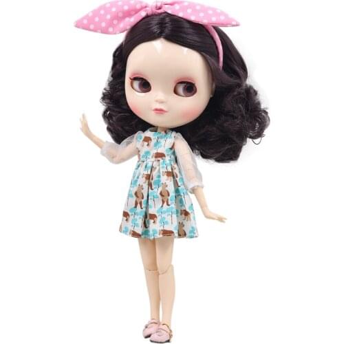 ICY Fortune Days factory doll azone joint body 30cm white skin Elegant purple short curly hair DIY sd gift toy