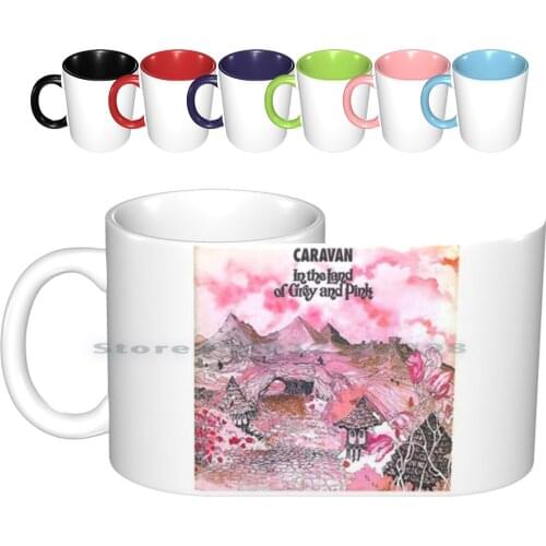 In The Land Of Grey And Pink Ceramic Mugs Coffee Cups Milk Tea Mug In Land Grey And Pink Caravan Music Prog Psychedelic Psych