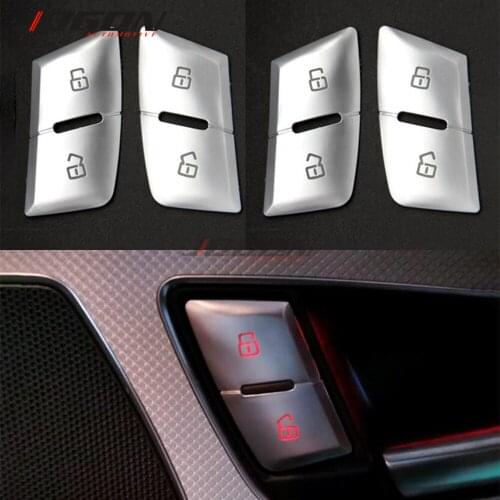 ABS For Audi A6 C7 S6 RS6 12-18 A7 S7 RS7 10-17 Door Lock Unlock Buttons Seat Memory Sequins Cover Stickers Trim Car Accessories