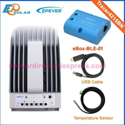 24V 40A charger battery controller Tracer4215BN USB cable eBOX bluetooth adapter Android 40amps EPEVER mppt solar panels