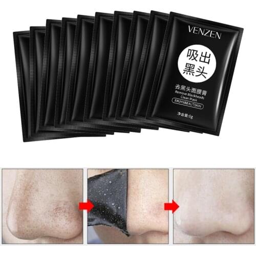 10pcs Bamboo Charcoal Black Head Nasal Membrane Tearing Mask To Remove Acne Remover