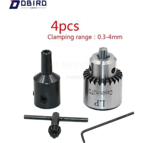 Mini Electric Drill Chuck 0.3-4mm JTO Taper Mounted Lathe Chuck PCB Mini Drill Press For Motor Shaft Connecting Rod 3.17mm