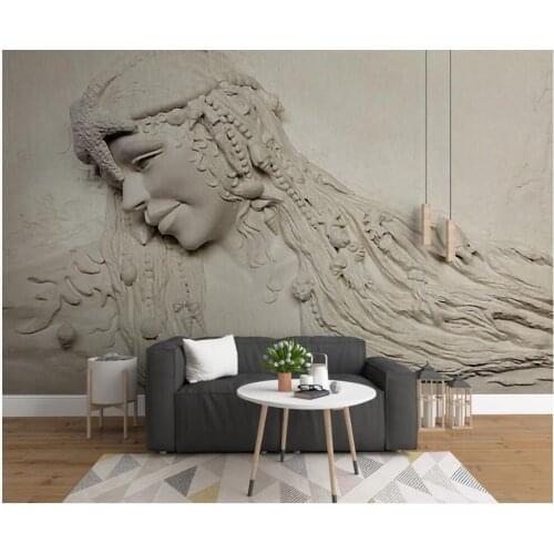 Custom photo mural 3d wallpaper European embossed sexy beauty home decor living room wallpaper for walls 3 d in rolls