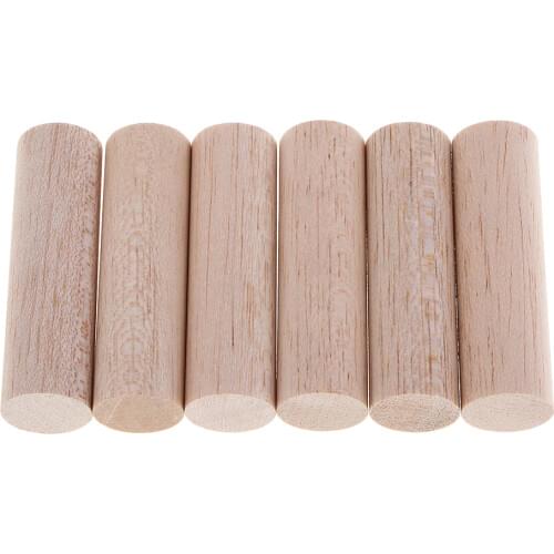 Unfinished Wood Rods Round Sticks Wooden Crafts Dowel DIY Modeling for Kids