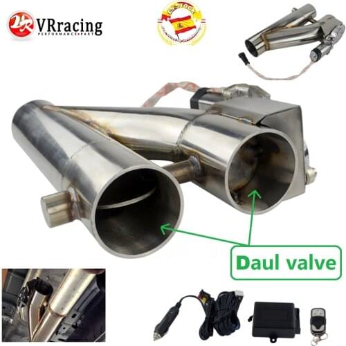 VR- Universal Stainless Steel 304 2.5" or 3" Electric Exhaust Downpipe Cutout E-Cut Out Dual-Valve Remote Wireless VR-EMP86/87