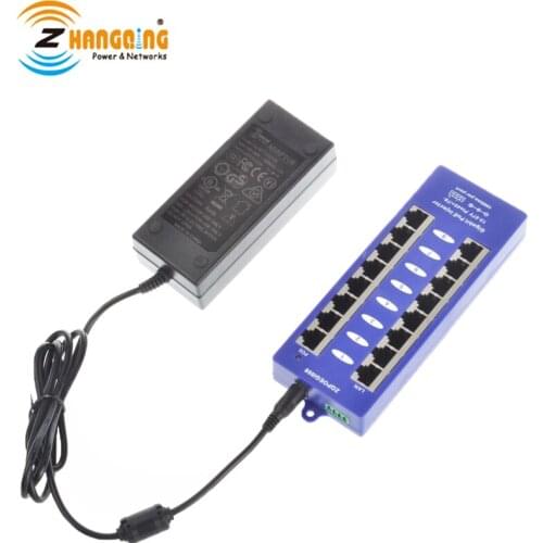 GPOE-8B Gigabit 8 Port Passive PoE Injector with 24V60W Power Supply for MikroTik Ubiquiti 24V devices