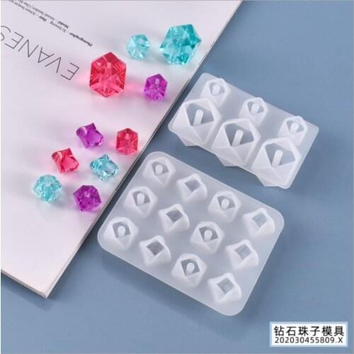 Transparent Silicone Mould Dried Flower Resin Decorative Craft DIY Irregular diamond beads Mold epoxy resin molds for jewelry