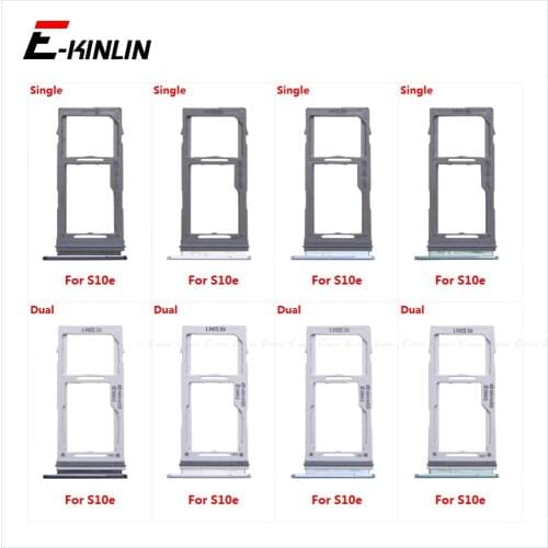 Sim Card Socket Slot Tray Reader Holder Connector Micro SD Adapter Container For Samsung Galaxy S10e G970 Replacement Parts