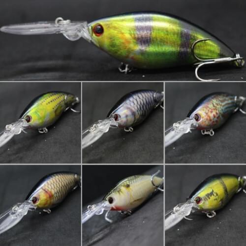 WLure 11cm 18.5g RealSkin Painting Cutting Blade Hooks Deep Diver 4-5 Meters Tight/Fast Action Crankbait Fishing Lure HC739