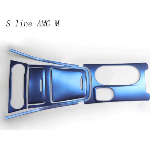 Car styling Central Storage box frame trim Water Cup panel trim Covers Stickers for Mercedes Benz CLA C117 GLA X156 A Class RHD