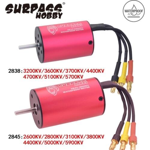 SurpassHobby Waterproof 2838 2845 Brushless Motor 3200KV 4400KV 5100KV 5700KV for Wltoys XLH 1/14 1/16 1/12 RC Monster Truck Car