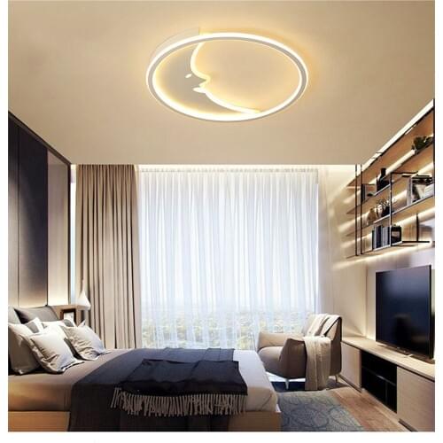 Led pendant light moon smile acrylic creativ bedroom living room home Indoor Lighting RC Dimmable Pendant light