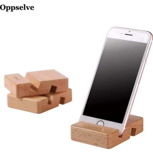 Universal Wooden Phone Holder Double Slot Wood Holder For iPhone 12 11 X 7P Xiaomi Samsung S20 Phone Bracket Mobile Phone Holder