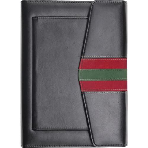 Vintage Logo Name Custom A5 Notebook Diary Loose leaf Zipper Writing Pads Business Office Gift Spiral Binder Supplies