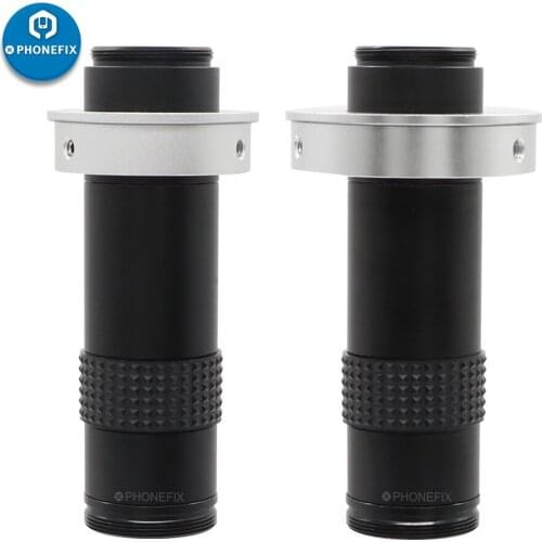 High Coverag Distance C-mount Lens Continuous Zoom 1X - 120X 15:1 For CCD CMOS Industry Industrial Video Microscope Camera Lens