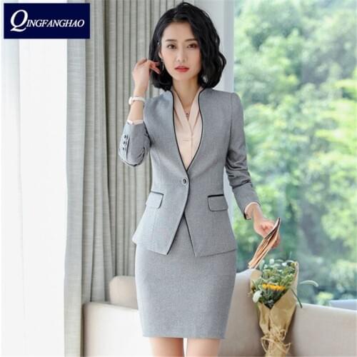 Womens professional suit new fashion temperament body repair interview dress Korean version of work clothes