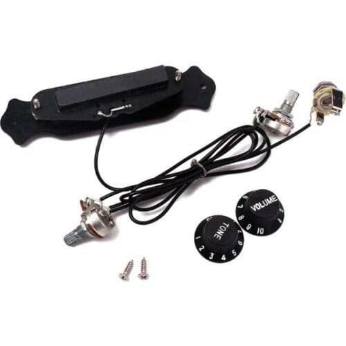 Soundhole Prewired Active Pickup 4 String For Cigar Box Guitar Parts Accessories