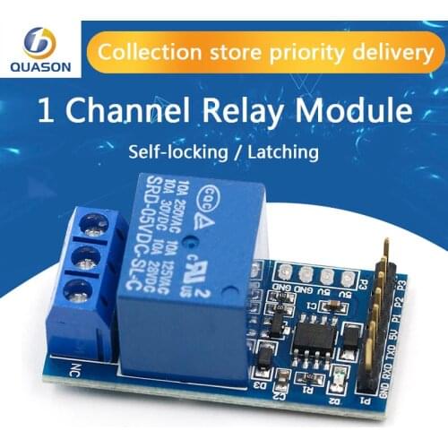 1 channel self-locking latching relay module , long locks, 30 seconds delay, self-locking mode with the microcontroller