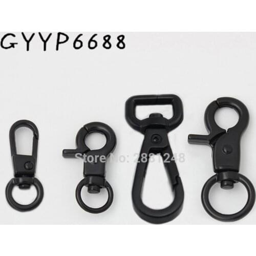 10-30pcs 8mm 9mm 13mm Dark gun black trigger snap hook swivel clasp lobster claws swivel hooks hardware Hardware Accessories