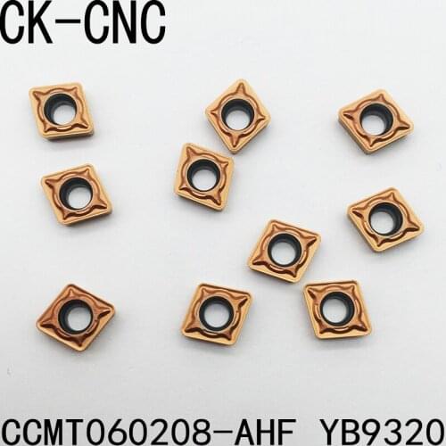 10pcs CCMT060208 AHF YB9320 EM YBG205 HM YBC252 tungsten Carbide Cutting tools turning insert blade CCMT 060208
