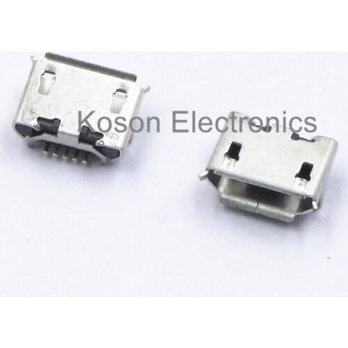 10pcs Micro USB Connector Jack Female Type 5Pin SMT Tail Charging socket PCB Board