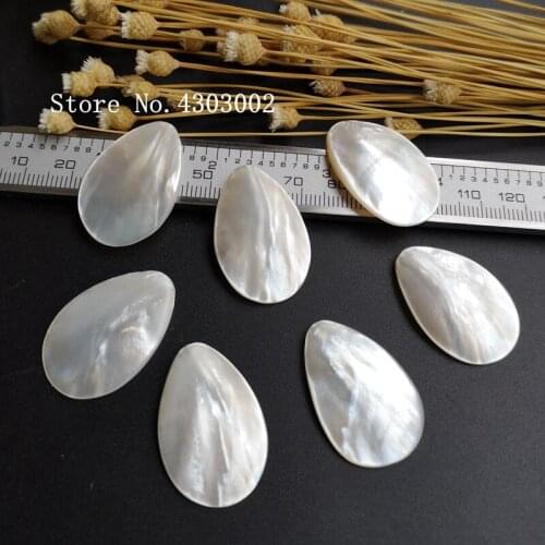 100pcs/lot 20x30mm Natural White Fan & Drop Mother of Pearl shell for DIY Jewelry Fan & Teardrop MOP Pearl shell For Earrings