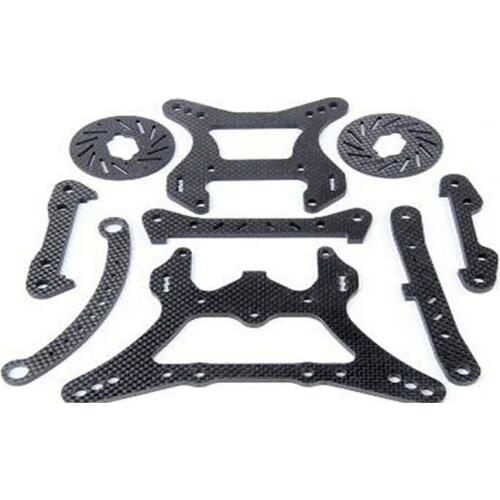 5mm Carbon Fiber Front Rear Lower Suspension And Shock Absorber Bracket And AndRC Car Partscar kit