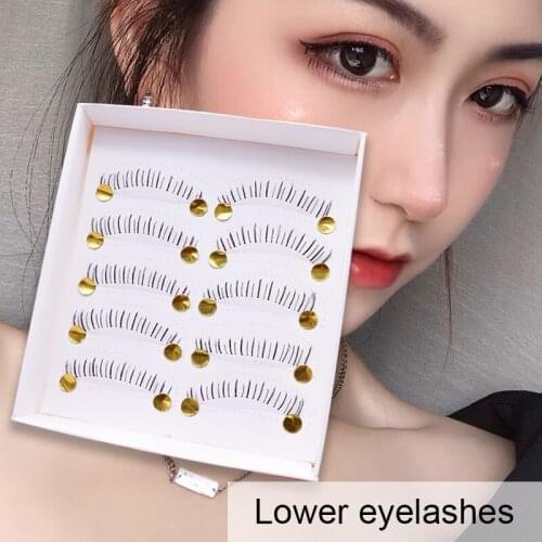 5 pairs Lower Eye Lashes purely manual lower Eyelashes For Building Eyelash Extension Under Bottom Fake Eyelashes