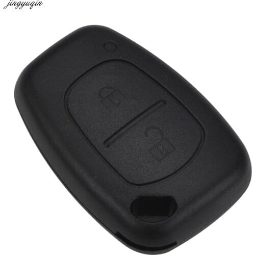 Jingyuqin 50pcs/lot 2Buttons Remote key shell Case Fob for Renault Traffic Master Vivaro Nissan fit VAC102/NE73