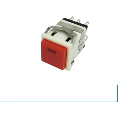 50pcs Snap-in Self-lock 8 Pin Square Push Button with LED Indicating Lamp 2NO 2NC 3A/250V 6A/125V Botton Switch