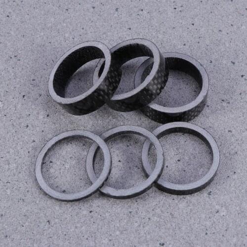 6pcs MTB Bicycle Bike Stem Bike Headset Spacer Carbon Fiber Bicycle Stem Headset Spacer Fit Stem Compatible With MTB Bike