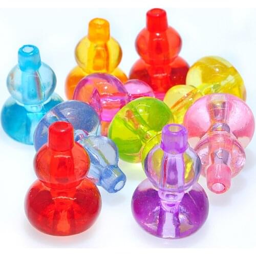 8PCS 25x34MM Acrylic Bead Imitation Crystal gourd Birthday Gift Party Home Decor Miniatures Ornament DIY Jewelry Accessories