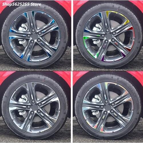 For KIA K5 Accessories 2020 2021 Accessories Wheel Hub Stickers Wheel 18inch Carbon Fiber Protective Film Decoration Car Sticker