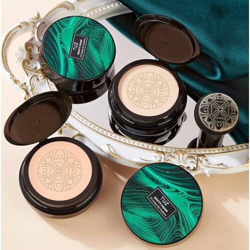 BB Air Cushion Foundation Mushroom Head CC Cream Concealer Whitening Makeup Cosmetic Waterproof Brighten Face Base Tone TSLM1