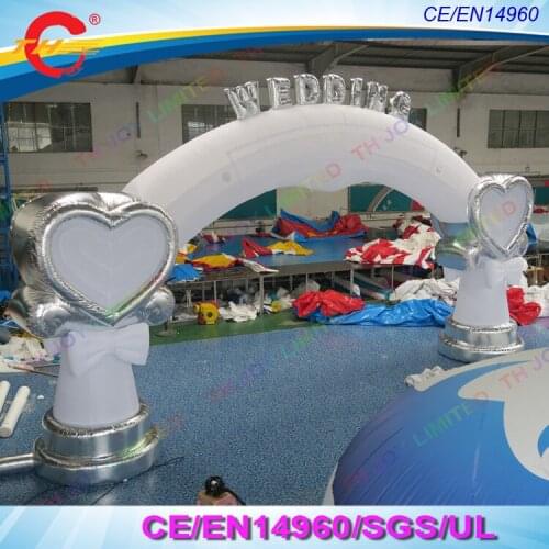 Free shipping to door! 8x5m outdoor inflatable round wedding arches,inflatable wedding entrance gate Inflatable Valentine Arch