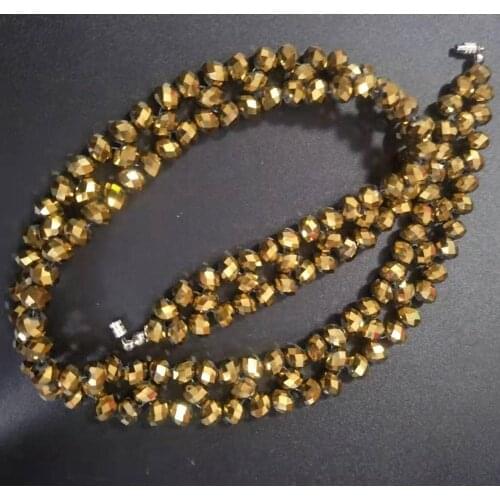 Free Shipping Fashion Jewelry Crystal Beads Necklace 17.5" G3423
