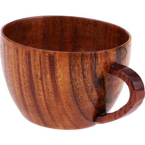 Natural Solid Wood Tea Cup Wooden Wine Coffee Water Beer Juice Drinking Mug