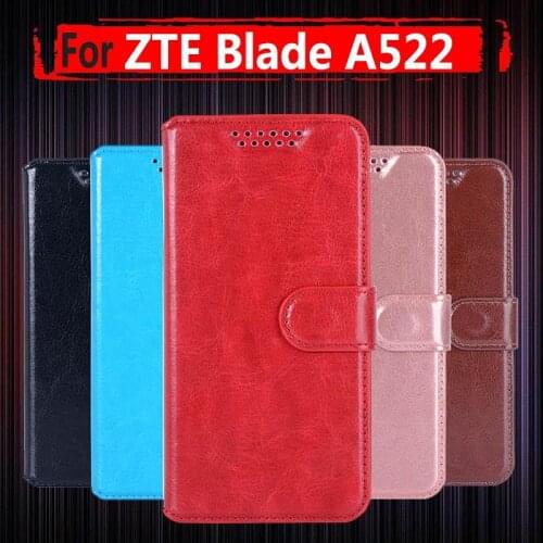 Fashion Wallet PU Leather Case Cover For ZTE Blade A522 A 522 5.0" Flip Protective Phone Shell Slot Holder for ZTE Blade A522