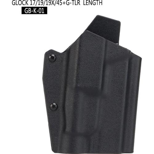 Kydex Gun Holster for Glock 17/19/19X/45 G-TLR Flashlight with QLS 19 22 Pistol Case Holster Concealed Carry K Sheath Belt Clip