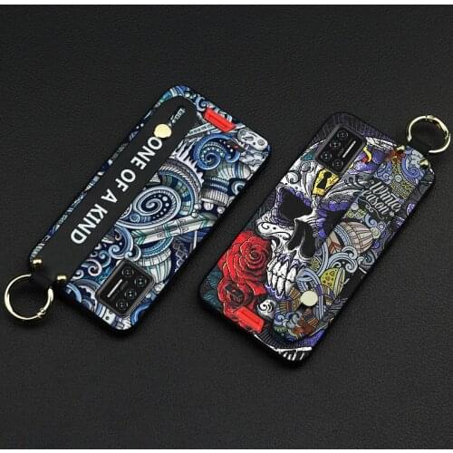 Cover Silicone Phone Case For UMIDIGI Bison/2021 Lanyard Soft Kickstand Anti-dust Shockproof