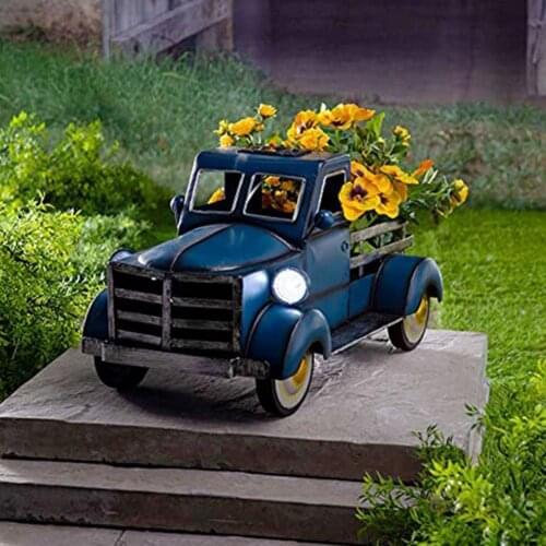 Flowerpot Creative Cute Car Shape Planter Pot for Home Simulation Decoration Outdoor Balcony Roof Courtyard Garden Flower Pot